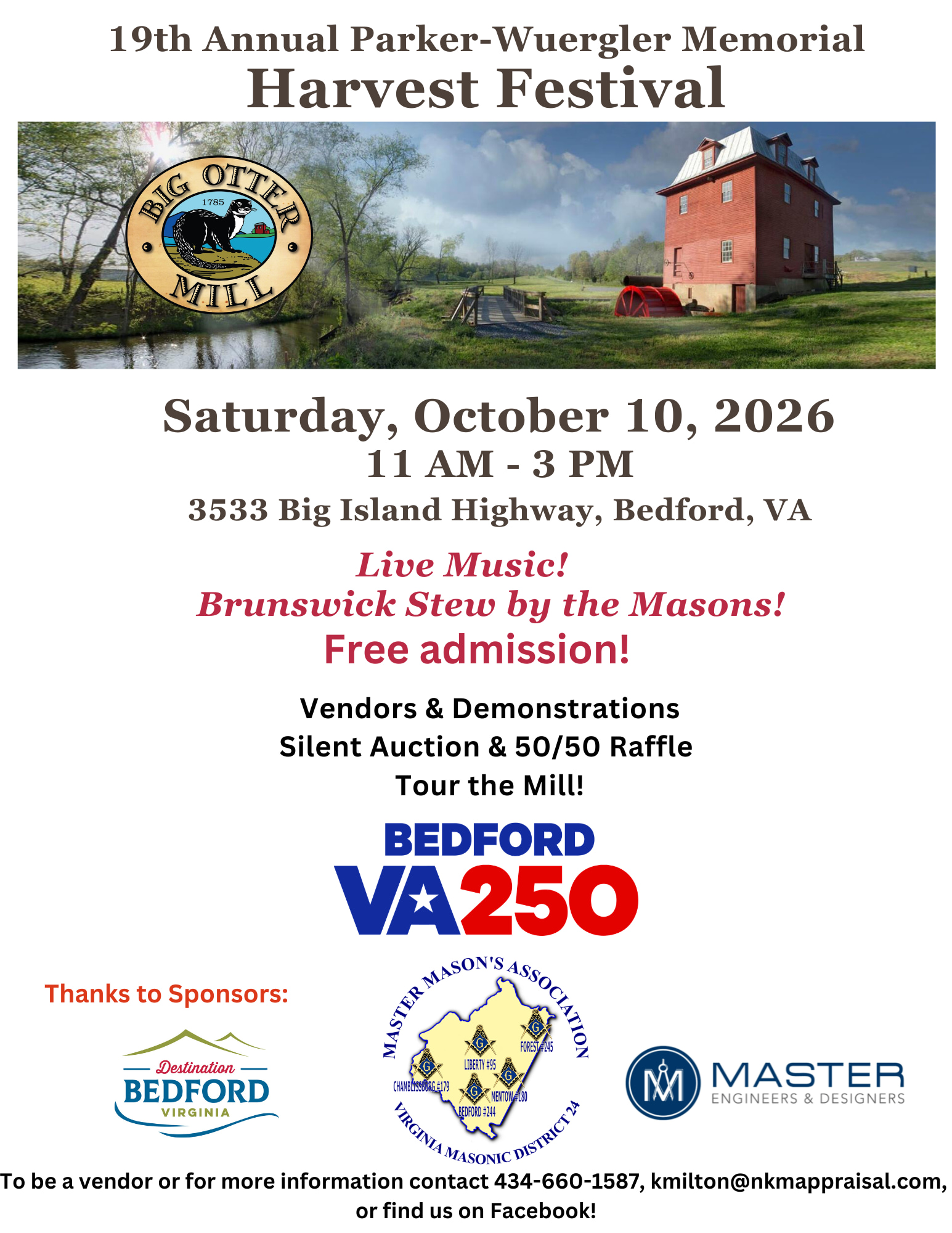 Big Otter Mill Fall Festival October 2026